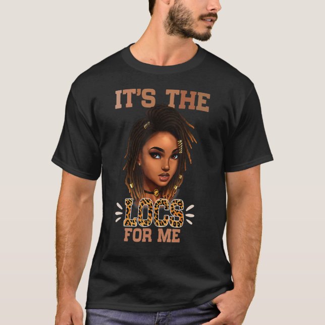 Camiseta É a trava para mim Leopard Melanin Black Mulher L (Frente)