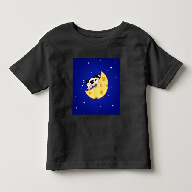 Camiseta E a vaca saltou sobre a lua de queijo (Frente)