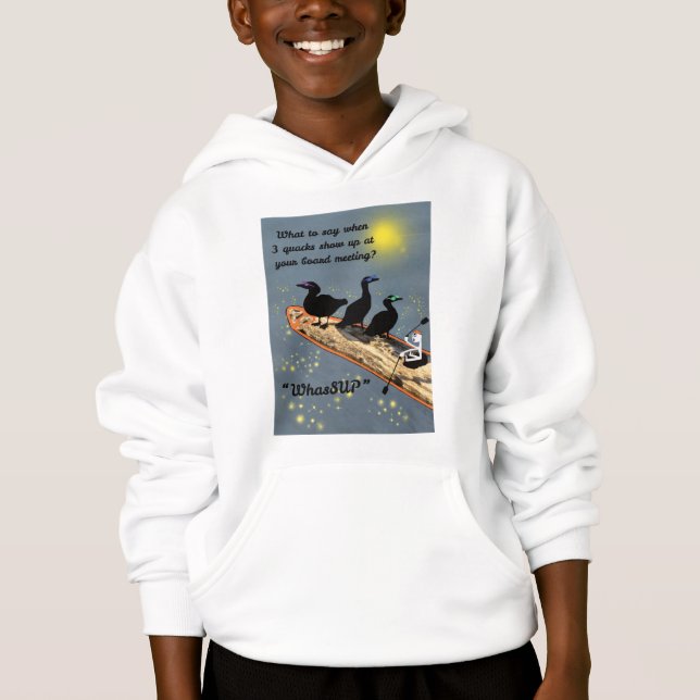 Camiseta "E aí" com patos no SUP board (Frente)
