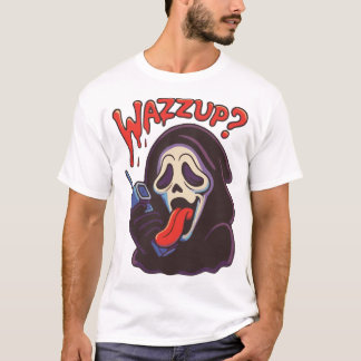 Camiseta E aí Espírito Assustador No Telefone Feliz Dia das