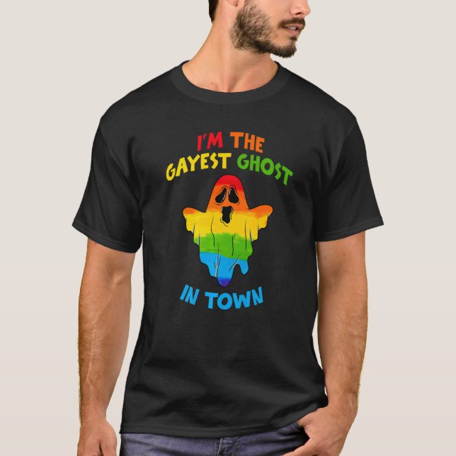 Camiseta É Amor Eu sou o fantasma mais gay da cidade (Frente)