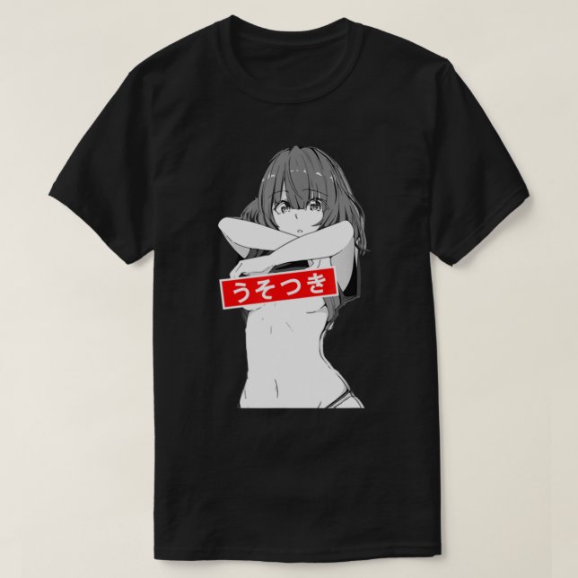 Camiseta E:\AnhgocUpZZ\Ahegao Lewd Conduta para Anime Lover (Frente do Design)