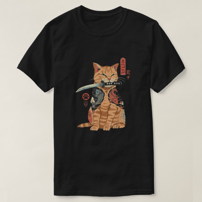 Camiseta E:\AnhgocUpZZ\Cat Neko Catana Anime Art For Women (Frente do Design)