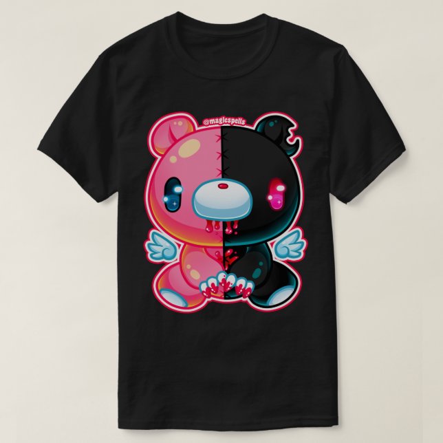 Camiseta E:\AnhgocUpZZ\Splitted Gloomy Bear .png (Frente do Design)