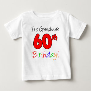 Camiseta É aniversário da avó o 60th para o neto