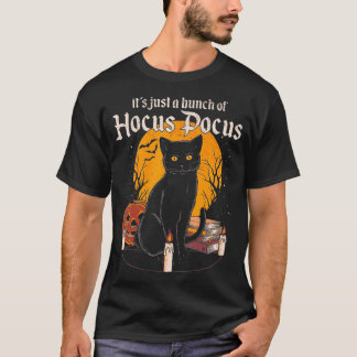 Camiseta É Apenas Um Monte De Gato Negro Dia de as Bruxas e