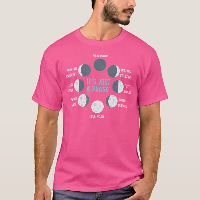Camiseta É Apenas Uma Fase Eclipse Lunar Astronomia Fase Lu (Frente)