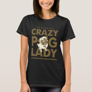 Camiseta e artigos de pug Lady T - Mulheres Engraç