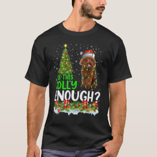 Camiseta É Árvore de Natal de Cachorro Poodle Brinquedo Ale
