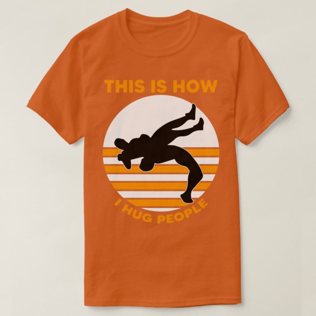 Camiseta É assim que abraço pessoas (Frente do Design)