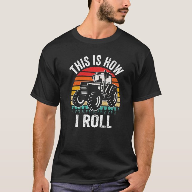 Camiseta É assim que eu faço a rotação do trator de vinheta (Frente)