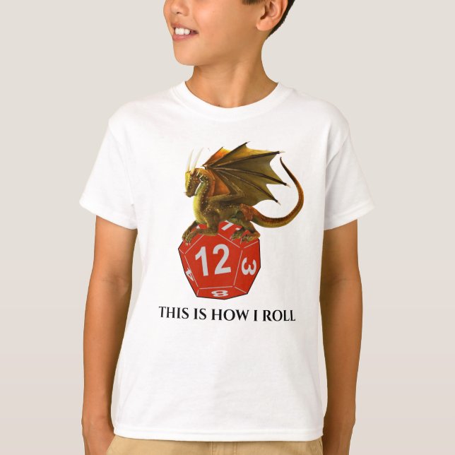 Camiseta É assim que eu jogo os dados do dragão (Frente)