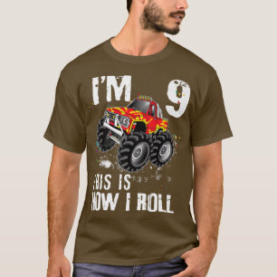 Camiseta É assim que eu monstro o caminhão 9 anos 9 anos 9