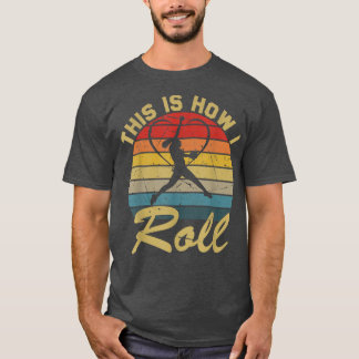 Camiseta É Assim Que Eu Rolo As Raparigas De Softball Retro