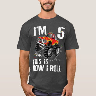 Camiseta É Assim Que Eu Rolo Caminhão Monstro 5 Anos 5 Birt