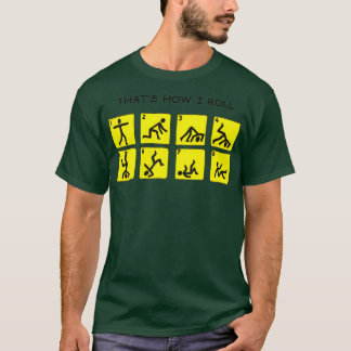 Camiseta É assim que eu rolo o adesivo figura do Stickman D