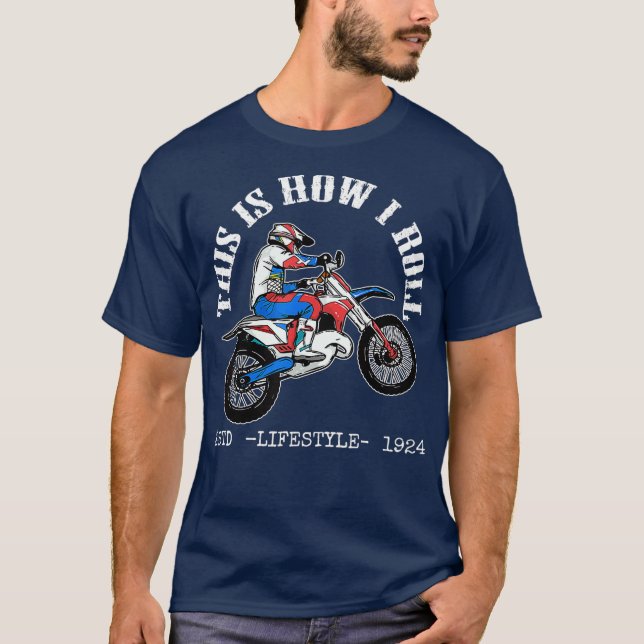 Camiseta É assim que eu Rolo Sujeira Bikes Engraçada Camada (Frente)