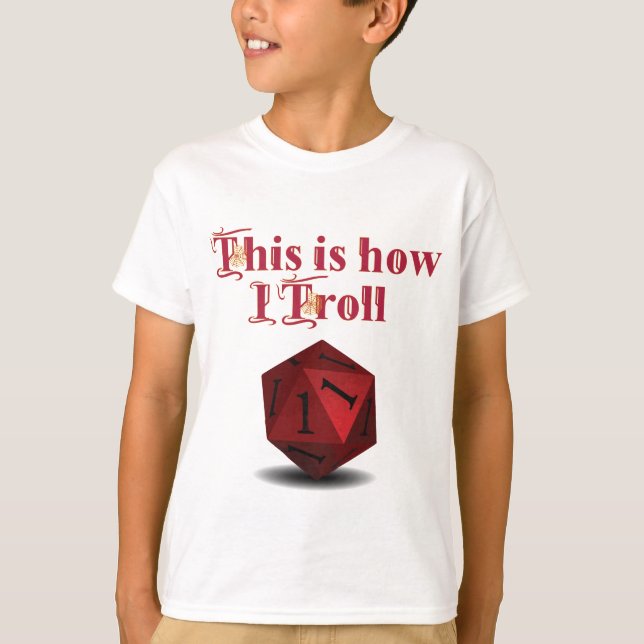 Camiseta É assim que eu Troll - Dice de Acerto Crítico (Frente)