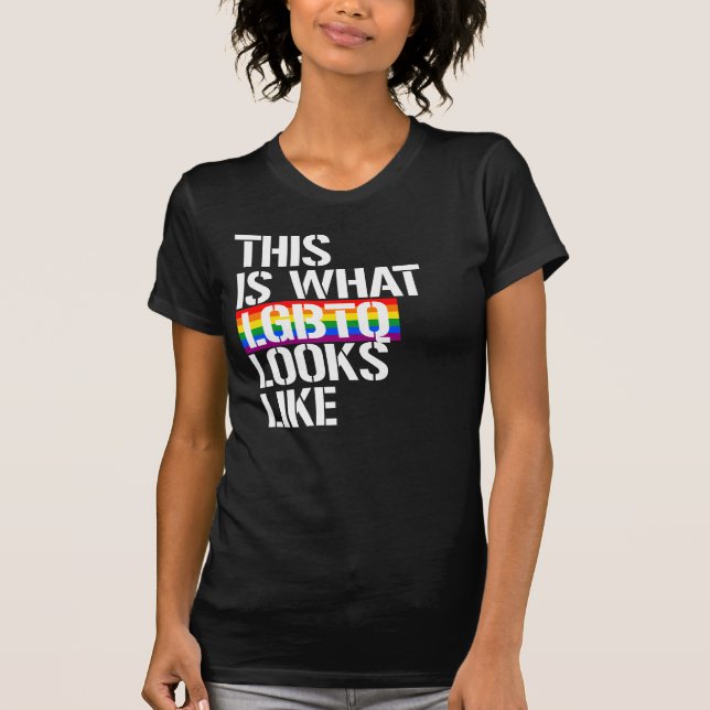 Camiseta É assim que LGBTQ se parece (Frente)