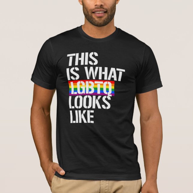 Camiseta É assim que LGBTQ se parece (Frente)