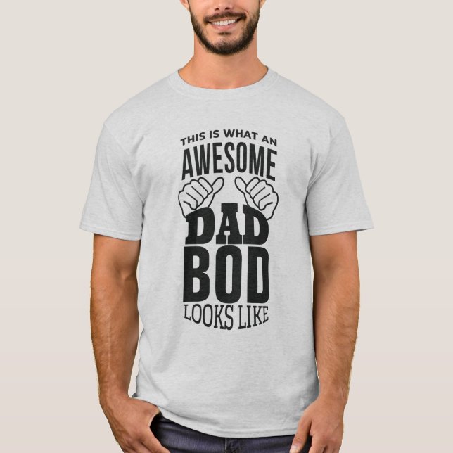 Camiseta É assim que se parece um PAI INCRÍVEL - engraçado (Frente)