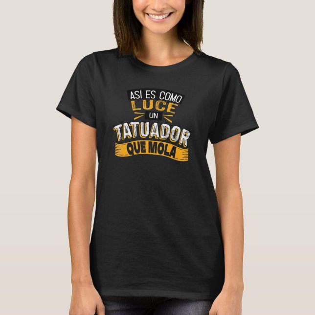 Camiseta É assim que um tatuador fixe se parece (Frente)