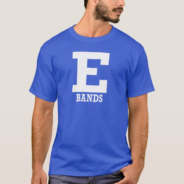 Camiseta E-Banda Mens Blue Short Sleeve (Frente)