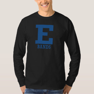Camiseta E-Banda Mens/Mulheres Leve Preta Longa