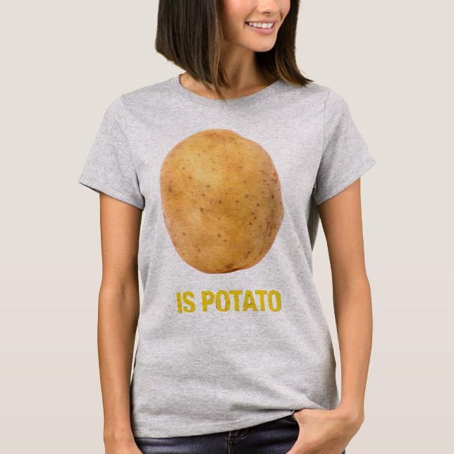 Camiseta É Batata? | Design de Humor Meme Aleatório e Diver (Frente)