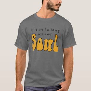 Camiseta É Bem Com Minha Bíblia De Alma Verse Vintage Engra