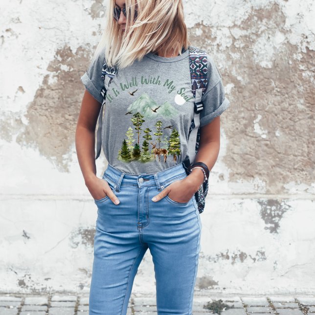 Camiseta É bem com minha canção cristã de Soul Woodland (Criador carregado)