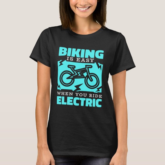 Camiseta E Bicicleta Elétrica De Bateria De Ciclo De Bicicl (Frente)