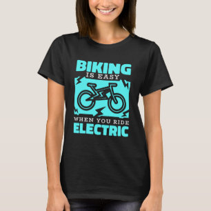 Camiseta E Bicicleta Elétrica De Bateria De Ciclo De Bicicl
