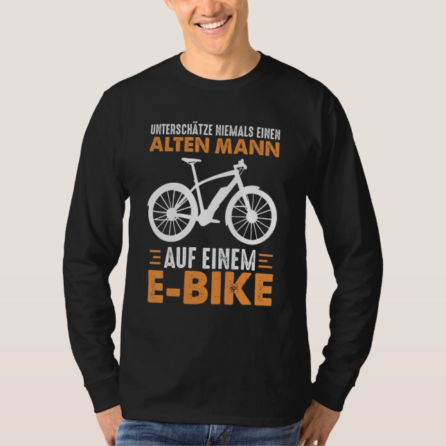 Camiseta E Bicicleta Vovô Pensionista Velho Elétrico (Frente)