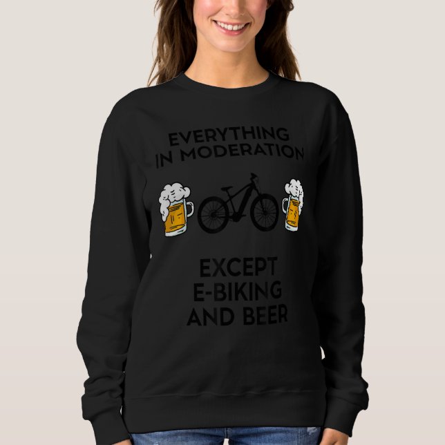 Camiseta E Bike Bikes Electric E Biking MTB Biker E Cerveja (Frente)