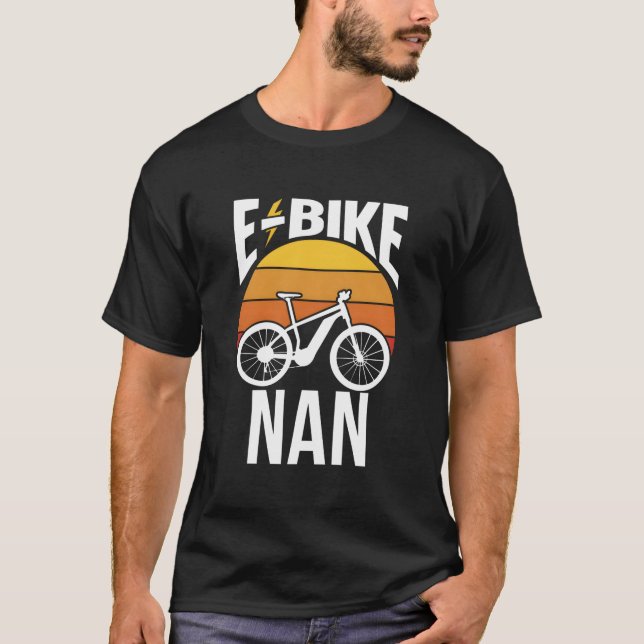 Camiseta E-Bike Nan Rider Cycling Electric Cyclist Grandma (Frente)