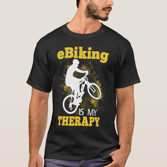 Camiseta E Bike    Riding E Bikes E Biker E Biking (Frente)