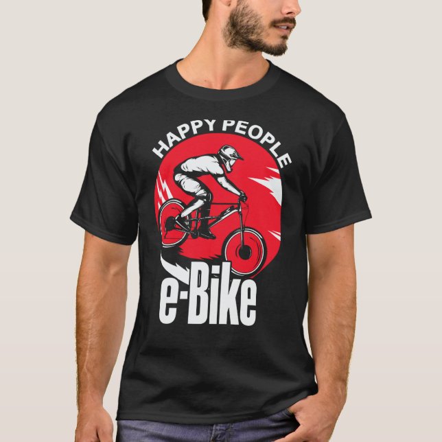 Camiseta E Biker  E Bike Saying I Love E Biking (Frente)