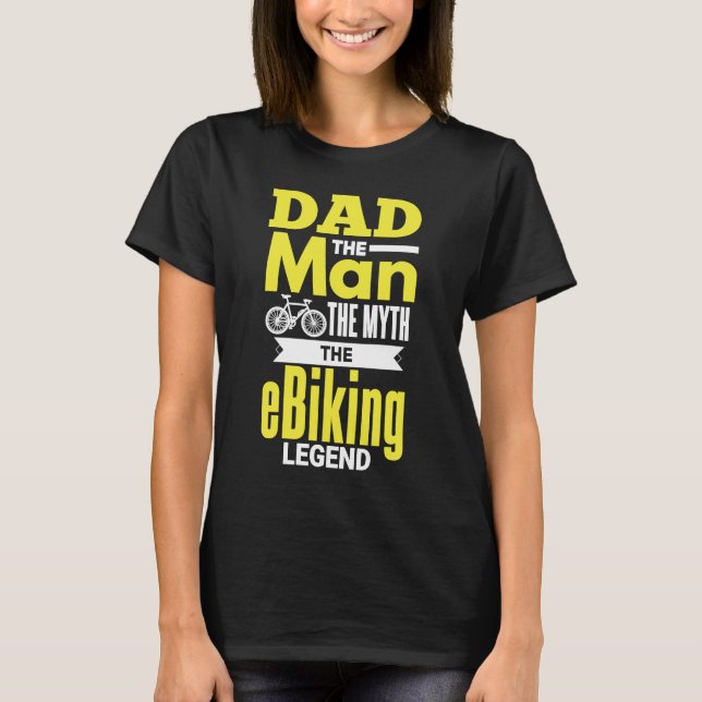 Camiseta E Biker Pai Padre E Biking Electric Bike (Frente)