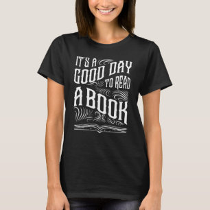 Camiseta É Bom Dia Ler Biblioteca De Livros Lendo 5