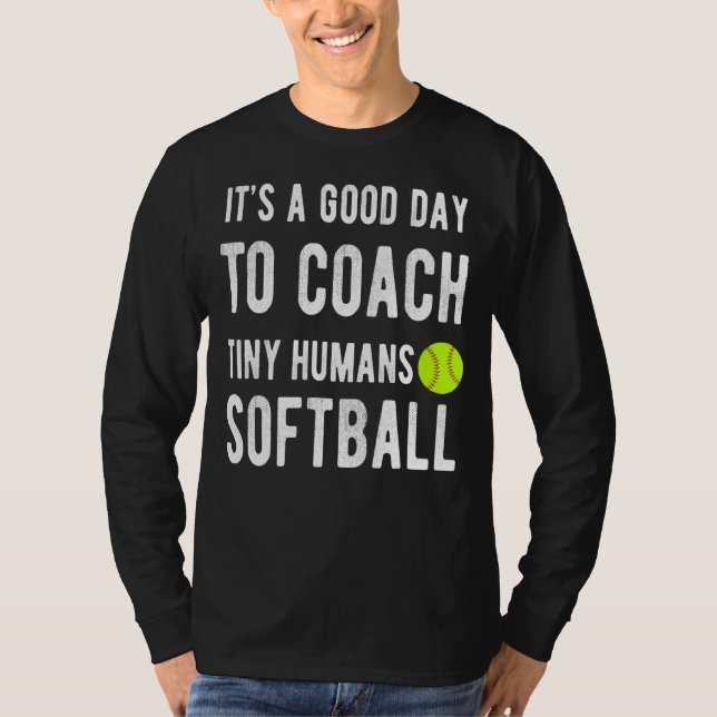 Camiseta É Bom Dia Treinar Pequenos Humanos Crianças de Sof (Frente)