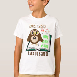 Camiseta É bom que somos coruja de volta à escola Personali
