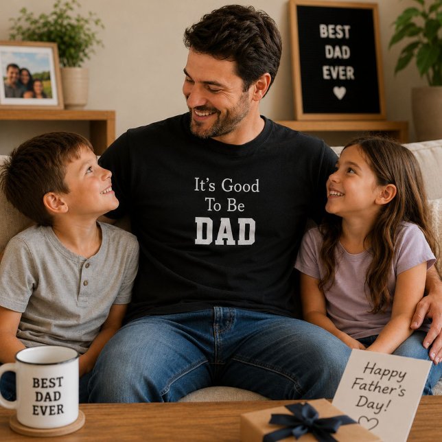 Camiseta É Bom Ser o Pai Presente do Dia dos Pais (Criador carregado)