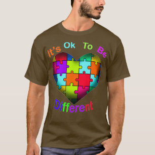 Camiseta É bom ser quebra-cabeça do coração do autismo dife