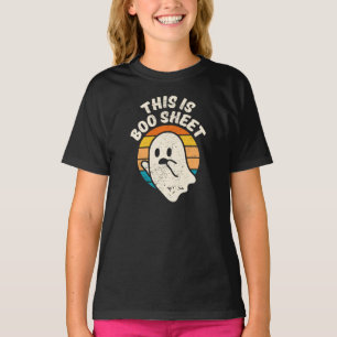Camiseta É "Boo Sheet Halloween Retro Vintage Ghost T-S"