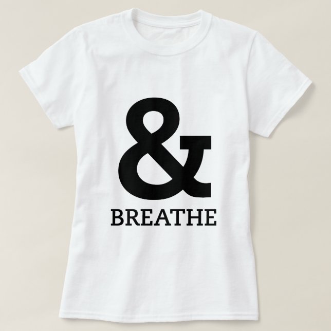 Camiseta E Breathe/Yoga (Frente do Design)