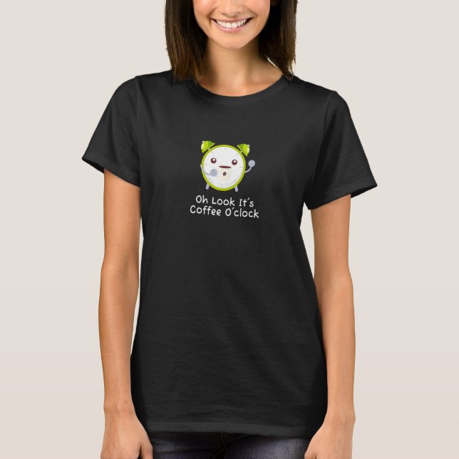 Camiseta É café O'clock Bebendo Espresso Cafe Break (Frente)