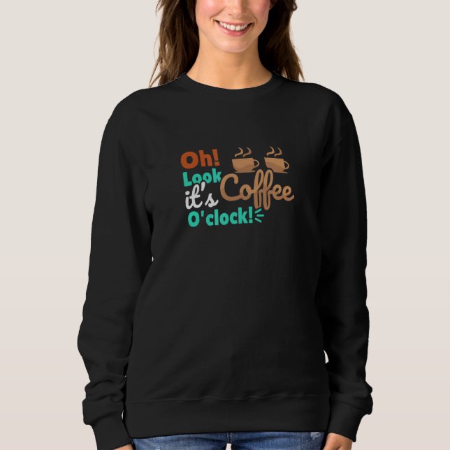 Camiseta É Café O'clock Caffeine Beber (Frente)