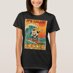 Camiseta É chamado de futebol divertido retro bola fã de es