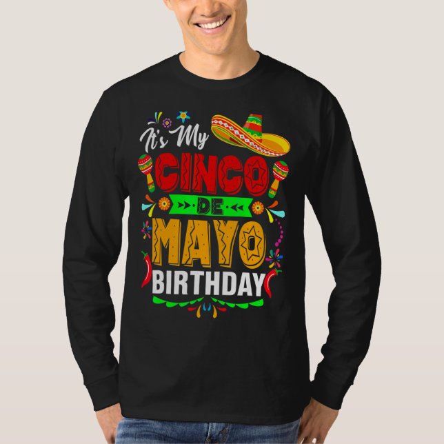 Camiseta É Cinco de Mayo Birthday Cinco de Mayo Fiesta P (Frente)